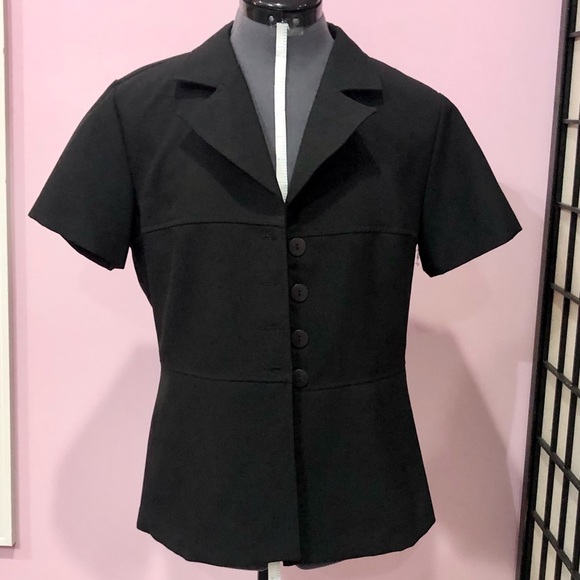 A-LIST BY WRAPPER Ladies tailored black sleeved jacket/blazer size 8 ex cond - Picture 2 of 9